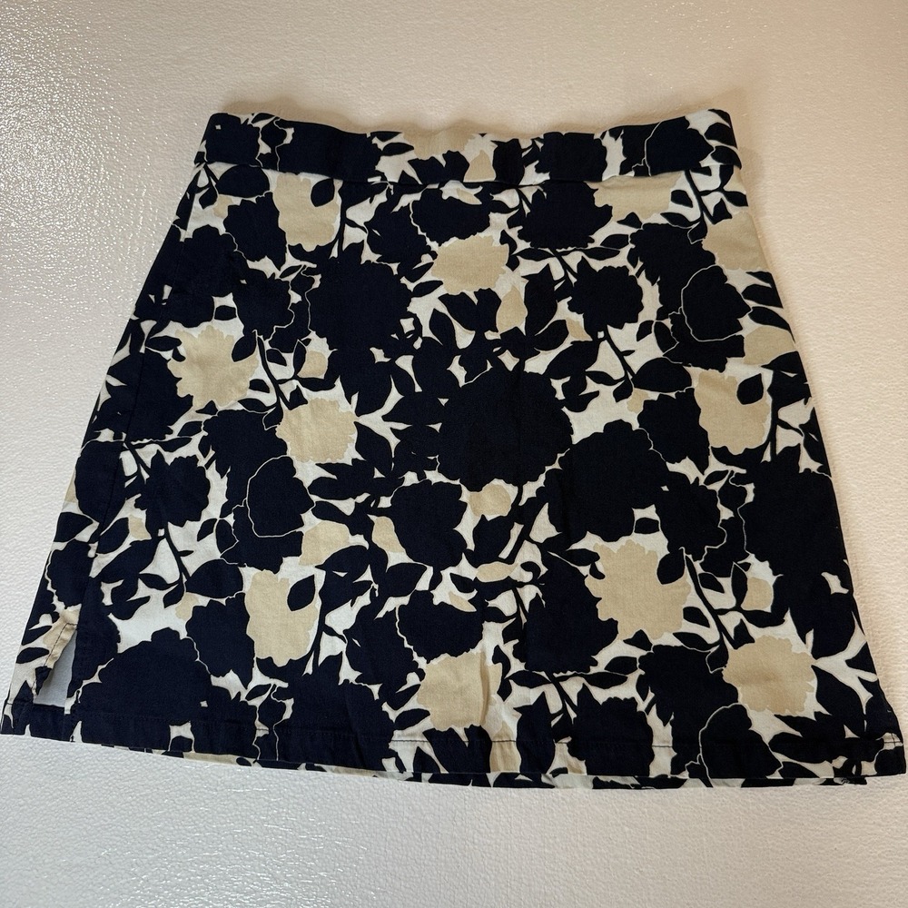 Rafaella COMFORT STRETCH SKORT Medium Navy Blue Khaki Skirt Floral Shorts